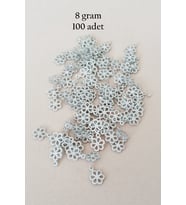 Oya Abiye Bileklik Kolye Pleksi Metalik Plastik Pul Gümüş Renk 8 gram 100 adet - BNC528