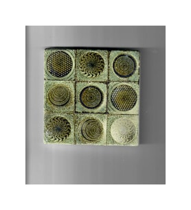Figürlü 20x20x1 Cm Doğal Taş Banyo Balkon Gider Kapağı