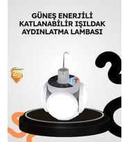 Northcity Katlanabilir 5 Kanatlı Solar Bahçe Lambası - Güneş Enerjili LED Aydınlatma