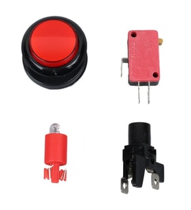 Ayt IC-180J-1 Atari Butonu 12V Ledli Kafa Çapı 24mm Delik Çapı 24mm Anahtar Düğme
