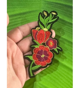 12X6 CM ÜTÜ İLE YAPIŞAN NAKIŞ İŞLEME ÇİÇEK ARMA YAMA DİKİŞ HOBİ AKSESUARI