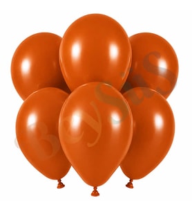 Yanık Turuncu Renk Lateks Retro Balon (30 cm) - 6 Adet