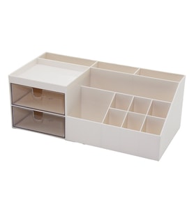 2 ÇEKMECELİ + 12 BÖLMELİ PLASTİK MAKYAJ - TAKI ORGANİZER 12X24CM-- Y: 4-6-7-8-9CM (5343)