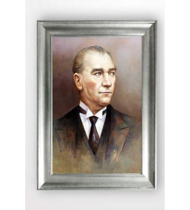 Gümüş Çerçeveli Atatürk Tablo cv1154