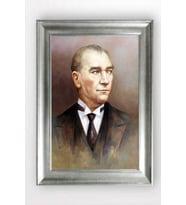 Gümüş Çerçeveli Atatürk Tablo cv1154