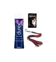 Durex Extreme AnalJel 50 ml + Kırmızı Püsküllü Deri Kırbaç + Hediye