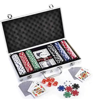 Wolawood Profesyonel Poker Seti – 300 Çipli, Metal Çantalı, 2 Deste Iskambil Kağıtlı, Zarlı, Özel Üretim Lüks Casino ve Texas Hold’em Oyun Takımı Vıp Seri