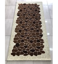 Saray Halı Klasik 10698 V 100X200 Kahve Krem 2 Metre Yolluk !