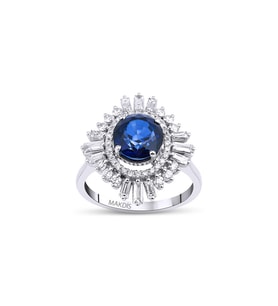 3.60 Karat Safir Pırlanta Yüzük