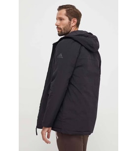 Adidas Paveric Fur Parka Opsiyonel Kürklü Kapüşonlu Regular Fit Uzun Erkek Mont Siyah