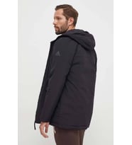 Adidas Paveric Fur Parka Opsiyonel Kürklü Kapüşonlu Regular Fit Uzun Erkek Mont Siyah