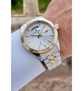Daniel Klein DKISTE1477 Gold Gümüş Renk Erkek Kol Saati