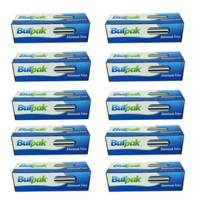 Burpak Alüminyum Folyo - 45 Cm. x 100 Metre - 10 Mikron - 10 Paket