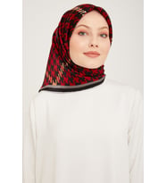 Armine Nostalji Serisi İpek Twill Eşarp 9000D-35 (Kırmızı)
