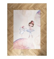 MEKTA HOME BEBEK VE ÇOCUK ODASI Kuğu ve Balerin Desenli Halı