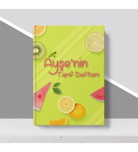 BK Gift Kişiye Özel İsimli Mutfak Tarif Defteri-12 (Beyaz)