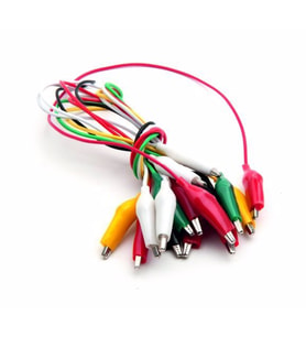 KROKODİLLİ KABLOLAR (40 cm.7'li tk.) (Beyaz)