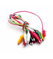 KROKODİLLİ KABLOLAR (40 cm.7'li tk.) (Beyaz)