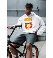 AC DC Highway To Hell Baskılı Unisex Oversize Rock Metal Hoodie