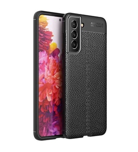 Samsung Galaxy S21 FE Kılıf Esnek Pu-Deri Leather-Pu Serisi Protected Case (Siyah)