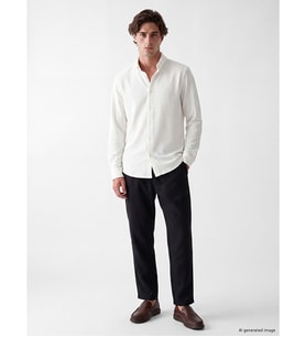 LCW Vision Siyah Regular Fit %100 Keten Erkek Pantolon
