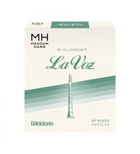 D'Addario RCC10MH La Voz Bb Klarnet Kamışı Medium Hard Sertlik (Profesyonel/Caz) - 10'lu Paket  Güçlü ve Dolgun Ses, Esnek Caz Karakteri
