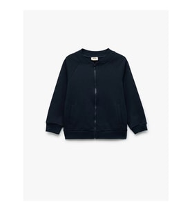 Koton Basic Fermuarlı Lacivert Erkek Çocuk Sweatshirt 6WKB10002TK
