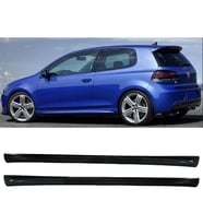 Vw Golf 6 R Yan Marşpiyel Seti Mat Siyah Plastik 2 Adet 2008 2009 2010 2011 2012