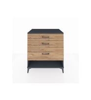 Kronos Şifonyer 3 Çekmeceli 88x59x96 Antrasit-Çam