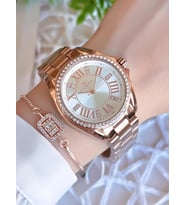 Ferro Rose/Gold Renk Kararmaz Renk Atmaz 3 Atm  Özel Tasarım Kadın Kol Saati EFL51336C