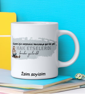 Komik - Esprili Kupa KİMSE İÇİN NEŞEMİZİ BOZMAYA GEREK YOK  Tasarımlı İsim Soyisim Yazılı Kişiye Özel Kupa Bardak