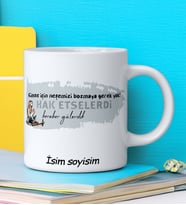Komik - Esprili Kupa KİMSE İÇİN NEŞEMİZİ BOZMAYA GEREK YOK  Tasarımlı İsim Soyisim Yazılı Kişiye Özel Kupa Bardak