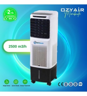 OZYAİR Minikule - 2500 m3/h Evaporatif Soğutucu (Mobil Klima, Sulu Hava Soğutucu)