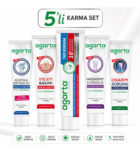 Agarta Doğal Tam koruma Diş Macunu (Karma 5 Li Set)