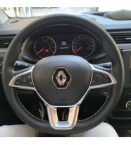 DİKİŞLİ DİREKSİYON KILIFI NOKTALI DERİ GRİ DİKİŞLİ RENO EXPRESS TALİANT İÇİN