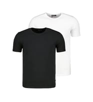 İKİLİ SET T8569 DEWBERRY BİSİKLET YAKA ERKEK T-SHIRT-SİYAH-BEYAZ (Siyah - Beyaz)