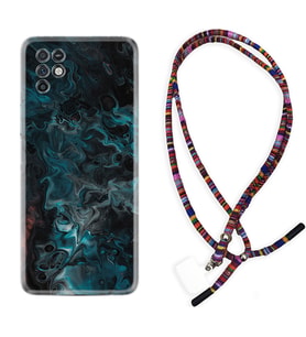INFINIX Note 11 Pro Note 10 Hot 9 Play Kılıf Boyun Asklı Rasta Silikon Colorful Abstract 1384