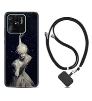 Xiaomi Redmi Note 7 8 9 Pro 10 2022 10 Pro 10S Kılıf Boyun Askılı Silikon Star Woman 1332
