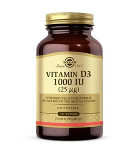 Solgar Vitamin D3 1000 IU 100 Kapsül