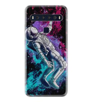 TCL 10L 10 Plus 10SE 20E 20SE 30SE L7 Kılıf Desemli Silikon Astronot Signs 1753