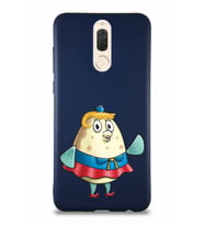 Huawei Mate 10 Lite Soft Premier Kapak Bayan Puff Tasarımlı Silikon Kılıf - Lacivert (Şeffaf)