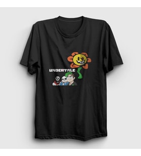 Presmono Unisex Siyah Flowey Undertale T-Shirt 32074tt