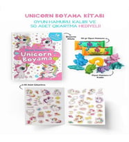 Unicorn Boyama Kitabı - Oyun Hamurlu - 3 Yaş