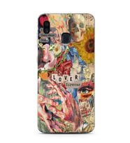 Samsung Galaxy A20/A30 Uyumlu Aesthetic Vintage Kolaj Desenli Şeffaf Telefon Kılıfı