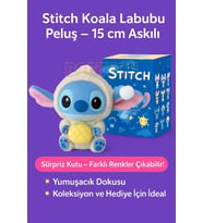 Peluş Stitch Koala 15 cm Askılı Oyuncak, Sürpriz Paket Labubu Esintili Model (Çok Renkli)