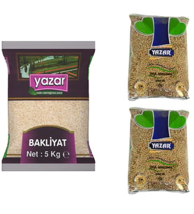 Yazar Pilavlık Pirinç 5 Kg. + Yeşil Mercimek 5 Kg.
