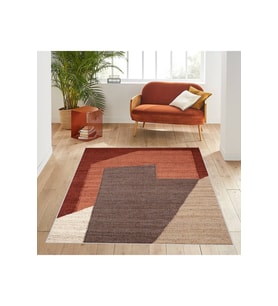 Rovigo Home Dijital Baskı Yıkanabilir Kaymaz Taban Salon Halısı RVG0585 (Turuncu)