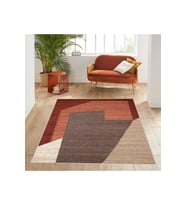 Rovigo Home Dijital Baskı Yıkanabilir Kaymaz Taban Salon Halısı RVG0585 (Turuncu)
