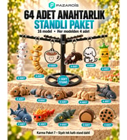 64 Adet Karışık Toptan Anahtarlık Paketi 7