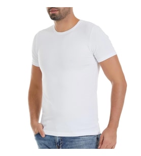 6 Adet Yıldız Erkek Modal Kısa Kollu T-Shirt Fanila Beyaz 335